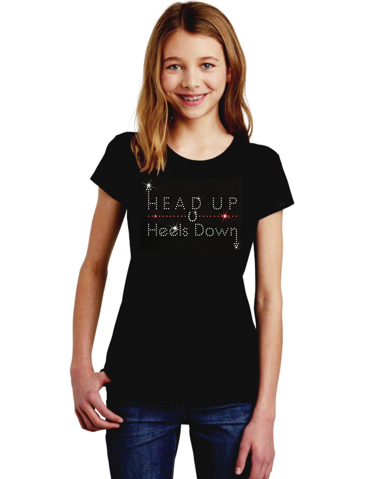 Head Up And Heels Down Horse Lovers T-Shirt - Kingteeshop